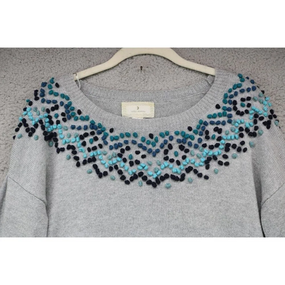 Ruby Moon Anthropology Long Sleeve Pullover Sweater Dress-Medium-Wool Blend-Soft